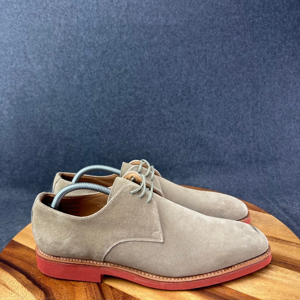 E.T. Wright Masters Collection Tan Suede Red Brick Sole Derby Shoes 12AA England